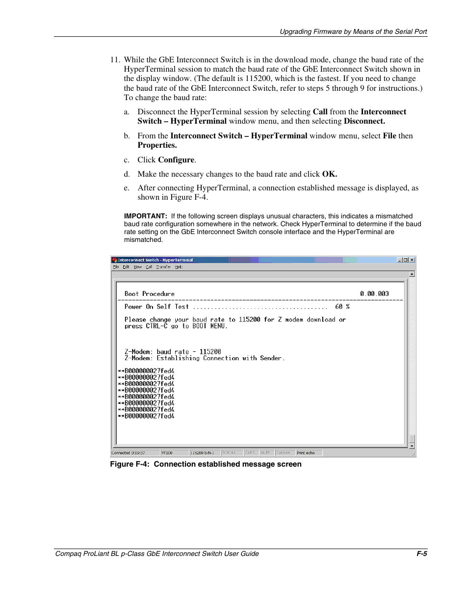 F-4 connection | Compaq ProLiant Interconnect Switch User Manual | Page 189 / 207