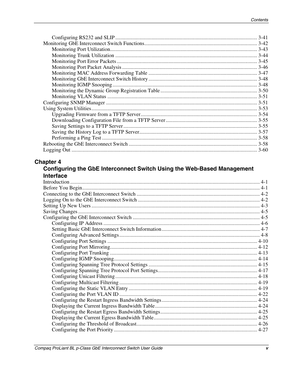 Compaq ProLiant Interconnect Switch User Manual | Page 5 / 207