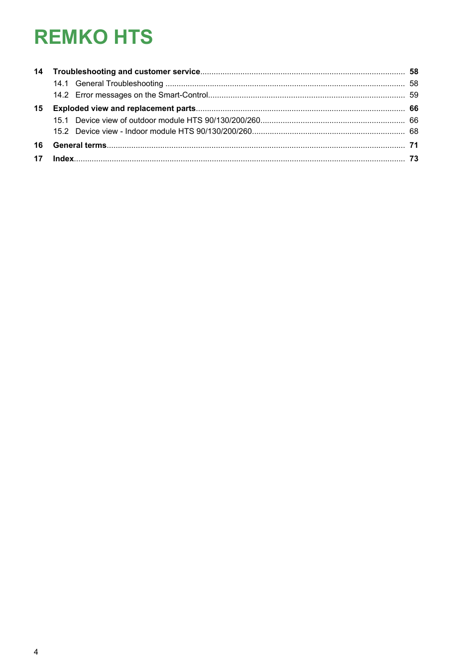 Remko hts | REMKO HTS 90 ALU User Manual | Page 4 / 76