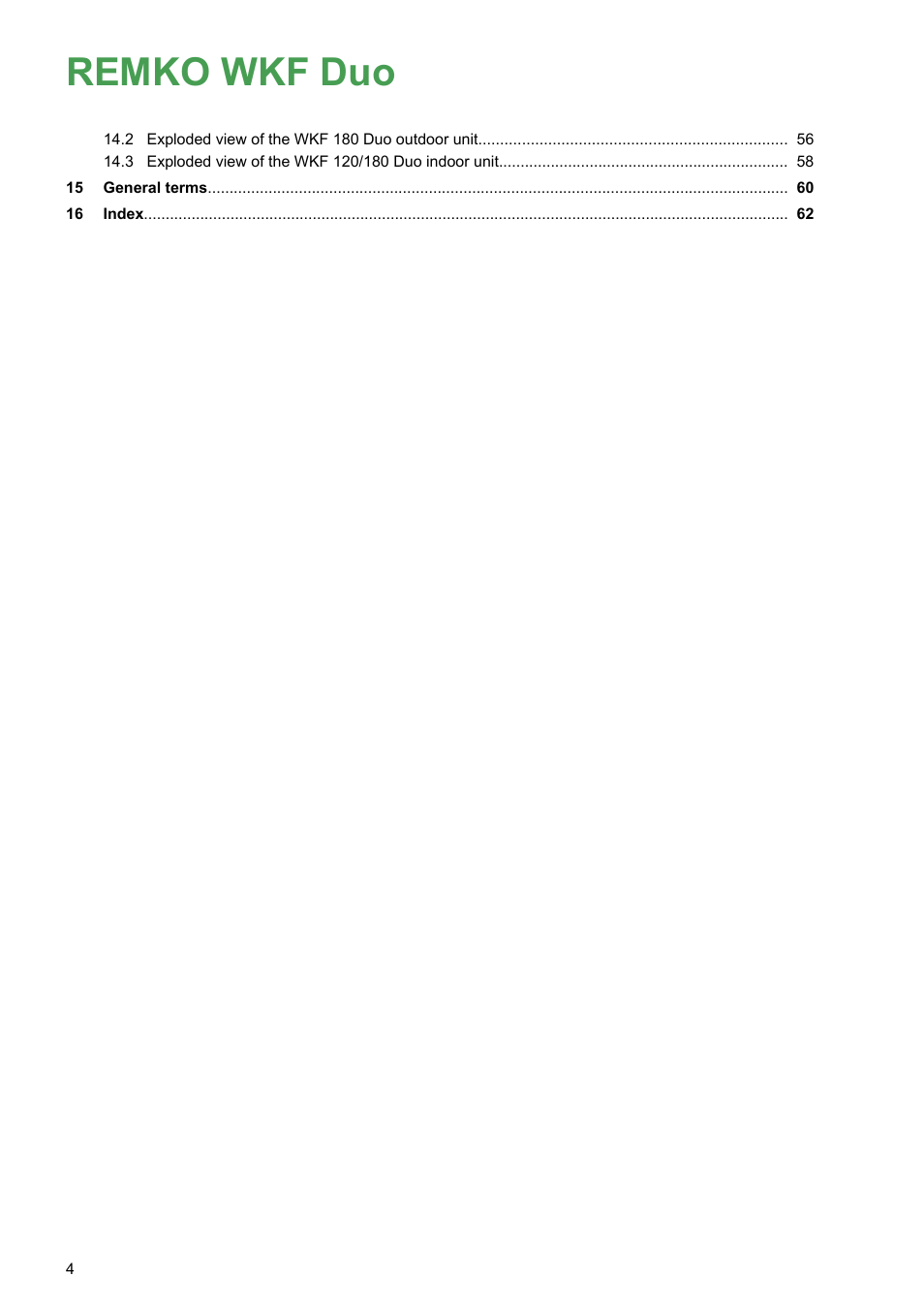 Remko wkf duo | REMKO WKF 120 Duo User Manual | Page 4 / 64