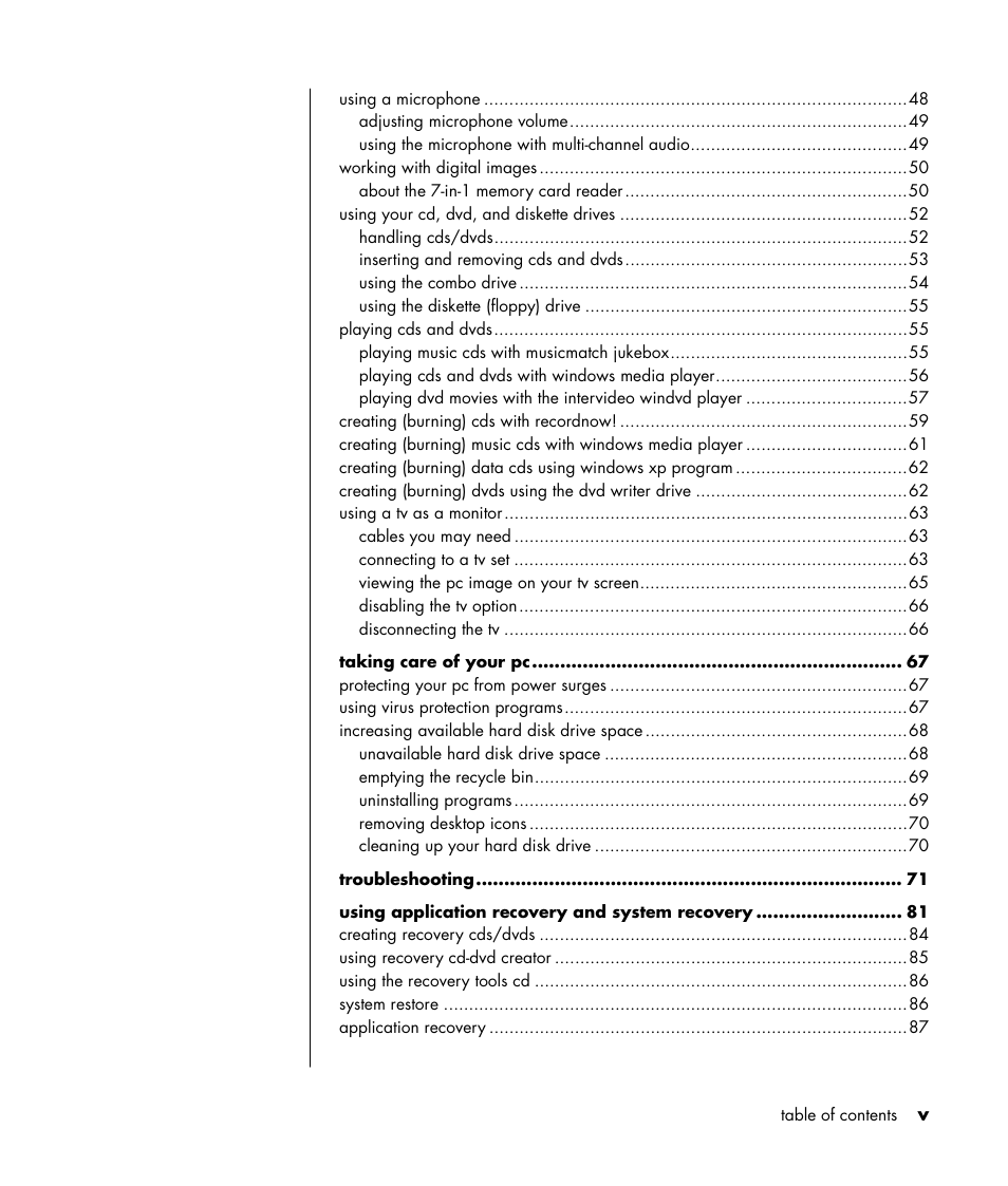 Compaq PRESARIO S0000 User Manual | Page 6 / 123
