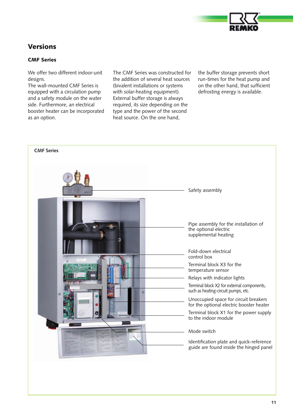 Versions | REMKO CMF-120-1P User Manual | Page 11 / 68