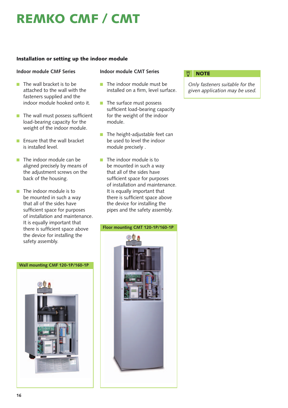 Remko cmf / cmt | REMKO CMF-120-1P User Manual | Page 16 / 68