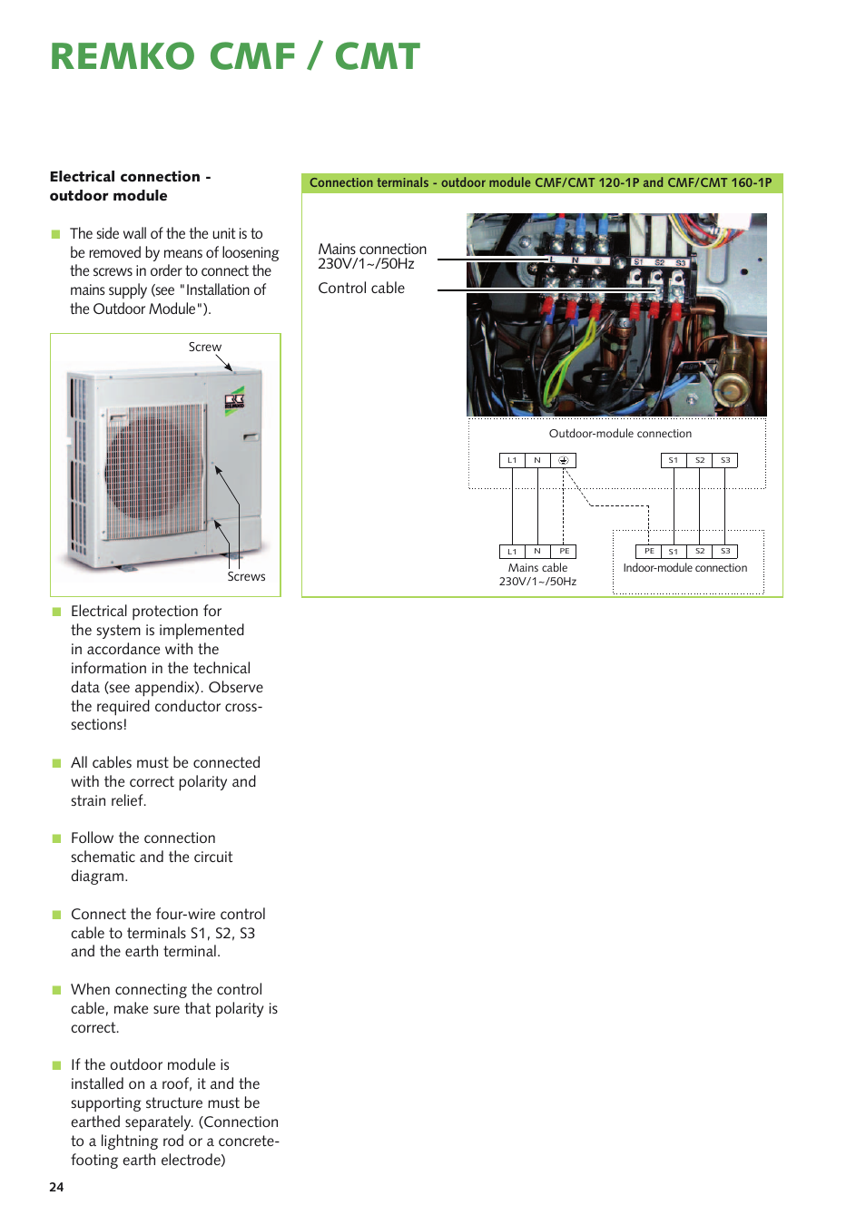 Remko cmf / cmt | REMKO CMF-120-1P User Manual | Page 24 / 68