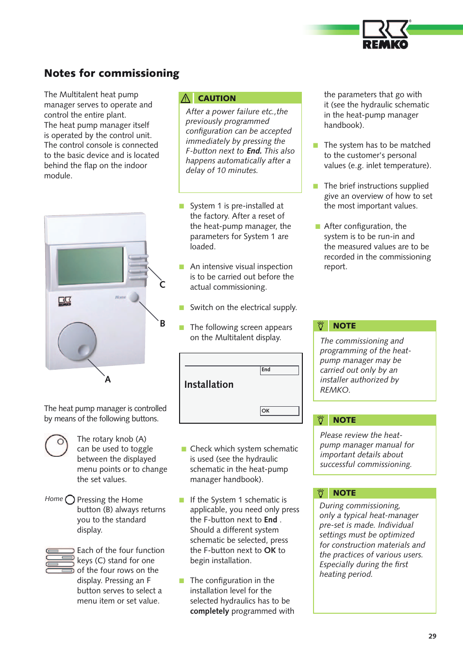 Installation, Cb a | REMKO CMF-120-1P User Manual | Page 29 / 68