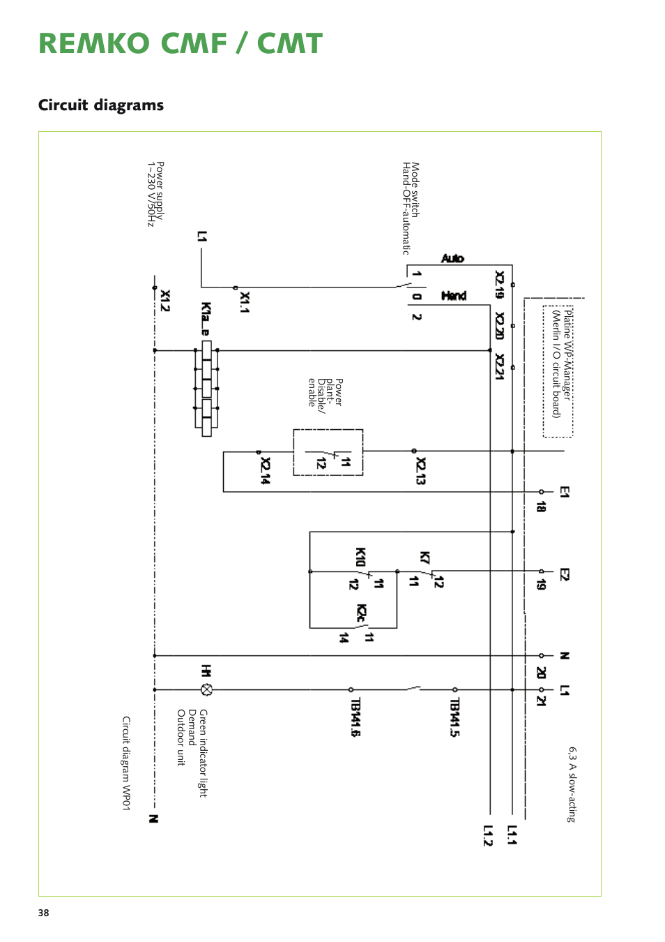 Remko cmf / cmt, Circuit diagrams | REMKO CMF-120-1P User Manual | Page 38 / 68