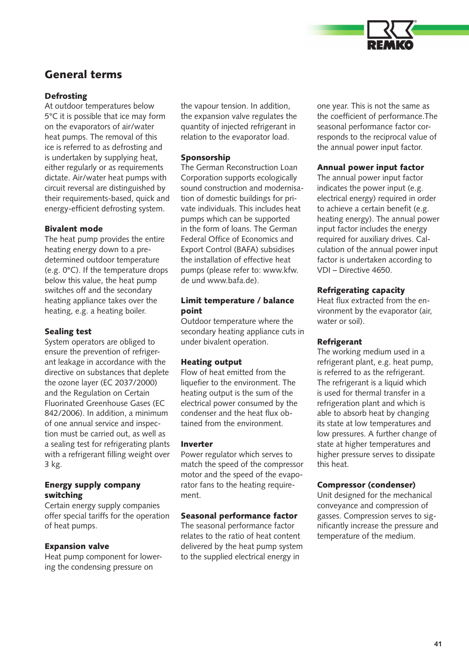 General terms | REMKO CMF-80 v.2 User Manual | Page 41 / 44