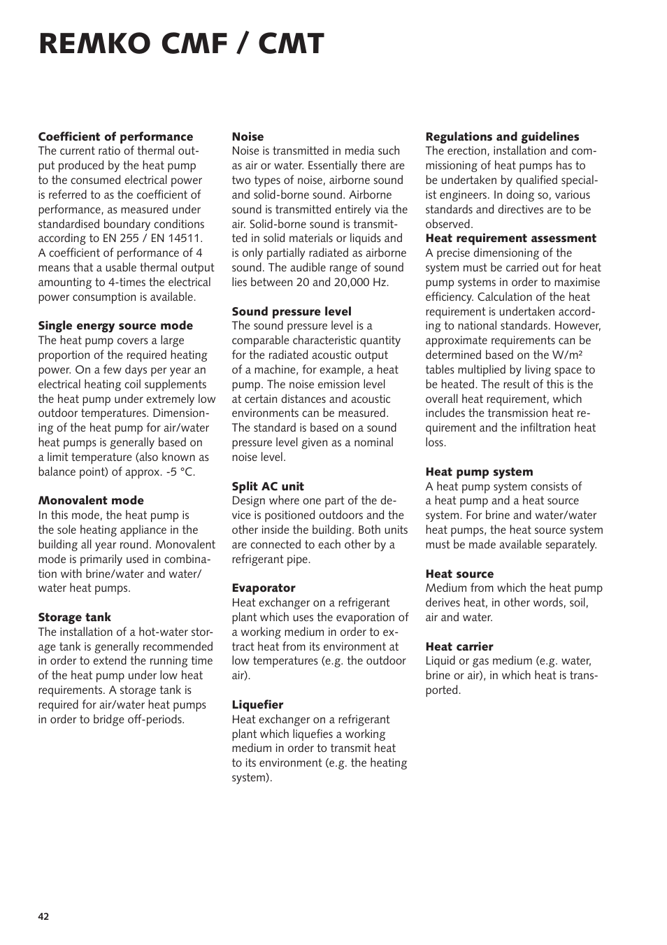 Remko cmf / cmt | REMKO CMF-80 v.2 User Manual | Page 42 / 44