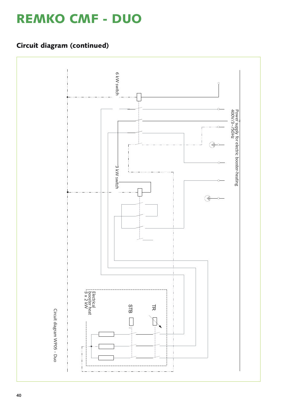 Remko cmf - duo, Circuit diagram (continued) | REMKO CMF 320 Duo User Manual | Page 40 / 60
