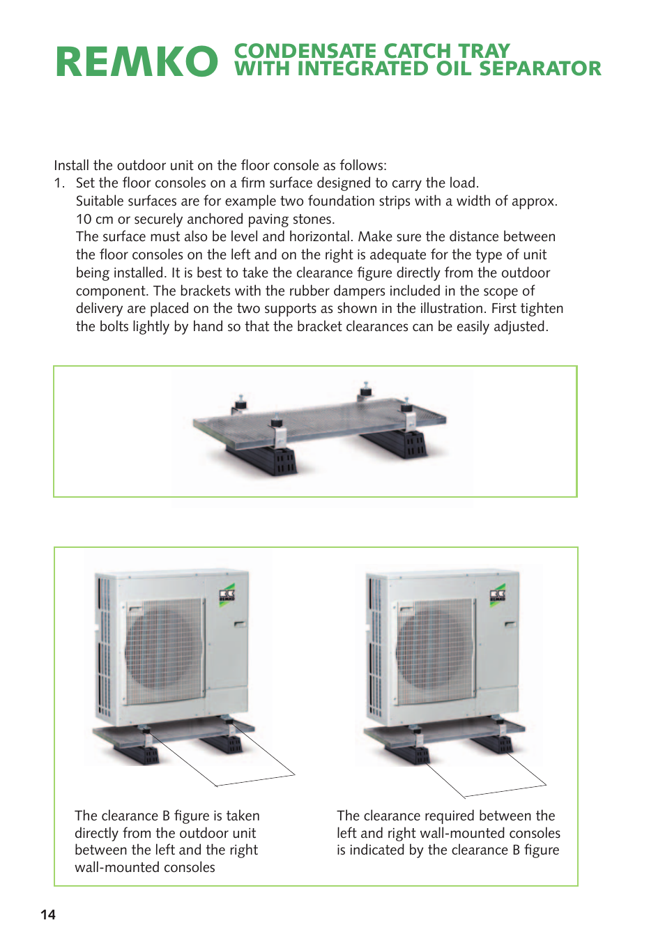 Remko | REMKO Condensate Catch Tray With Oil Separator User Manual | Page 14 / 20