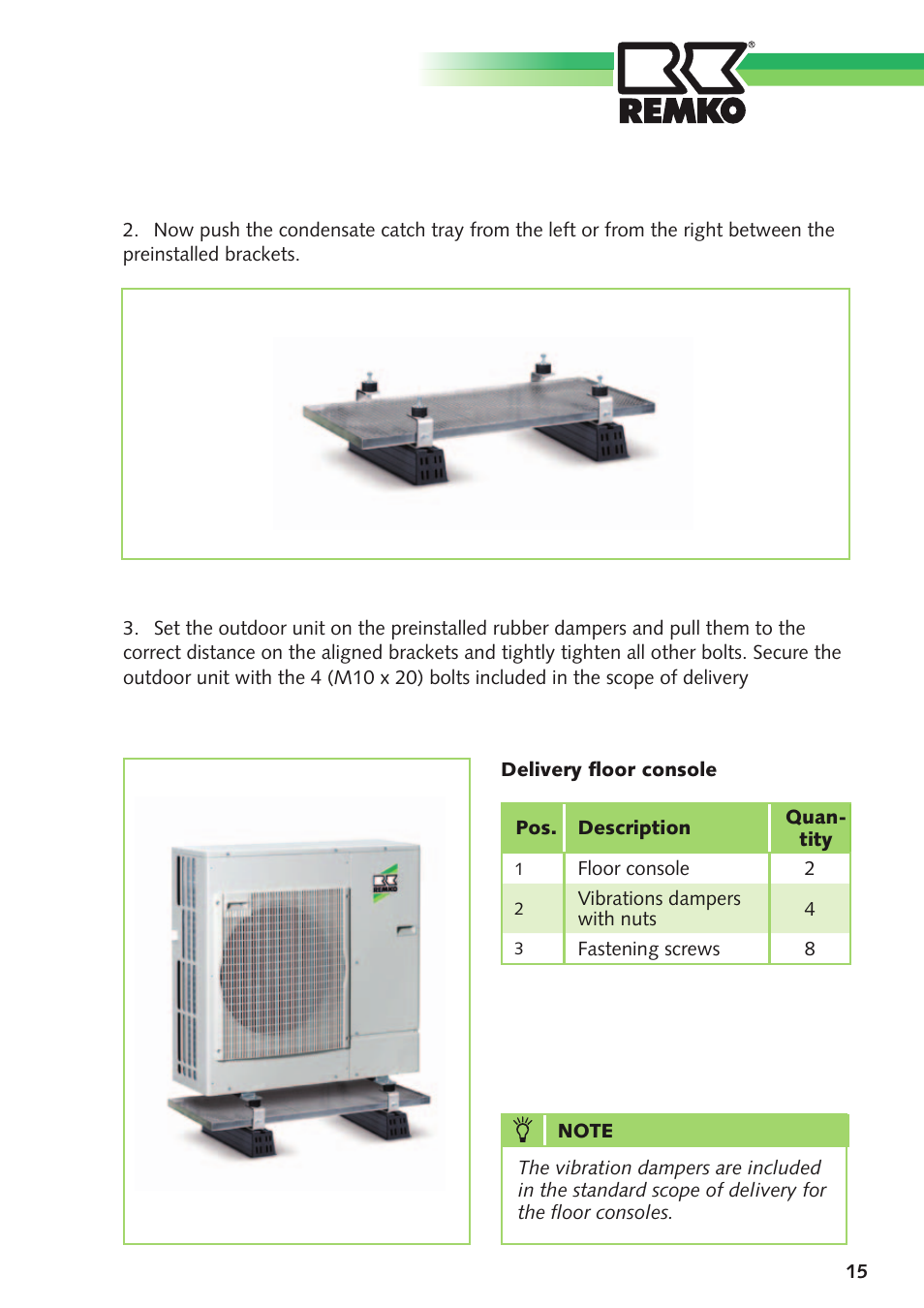 REMKO Condensate Catch Tray With Oil Separator User Manual | Page 15 / 20
