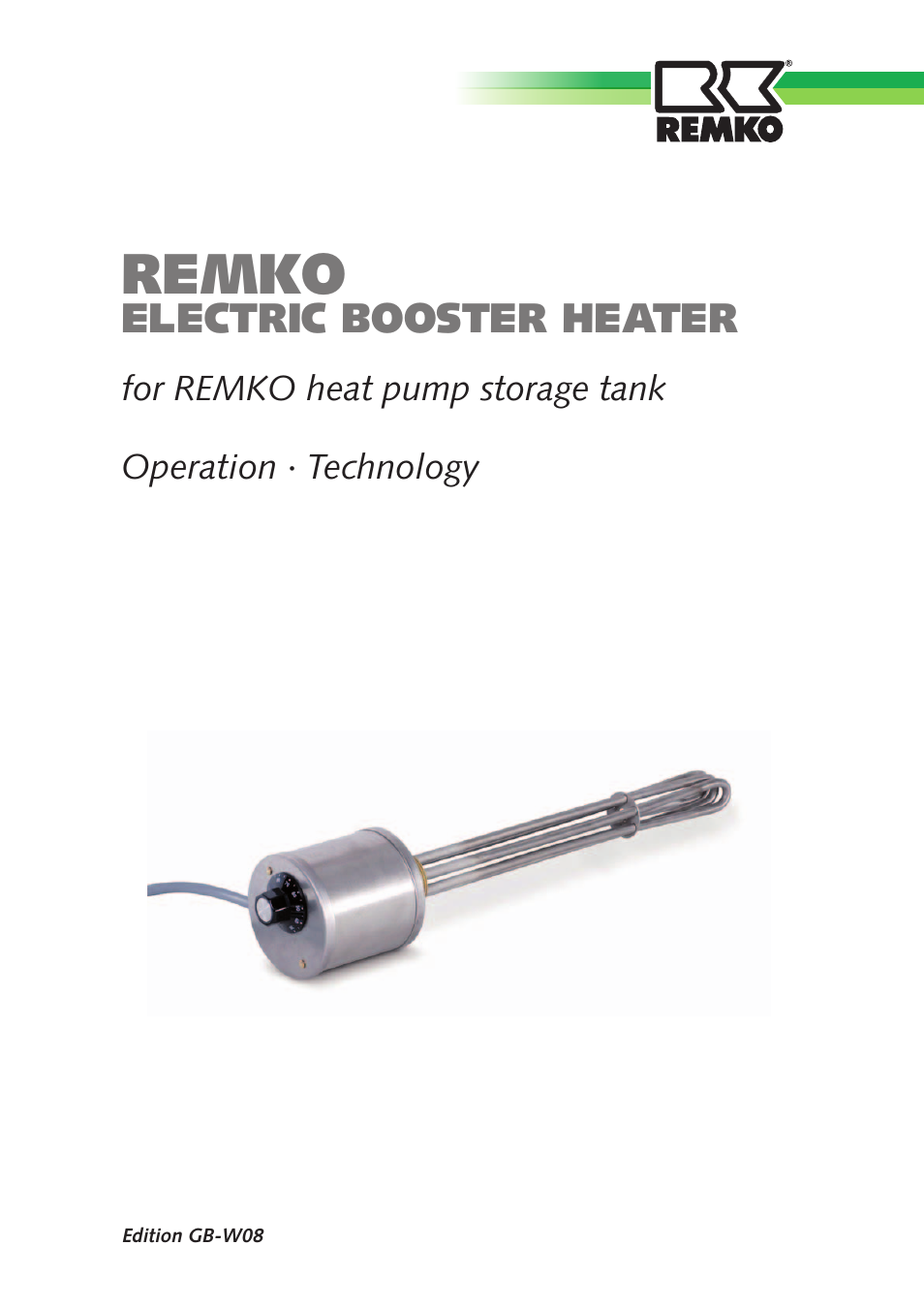 REMKO Elektric Booster Heater User Manual | 12 pages