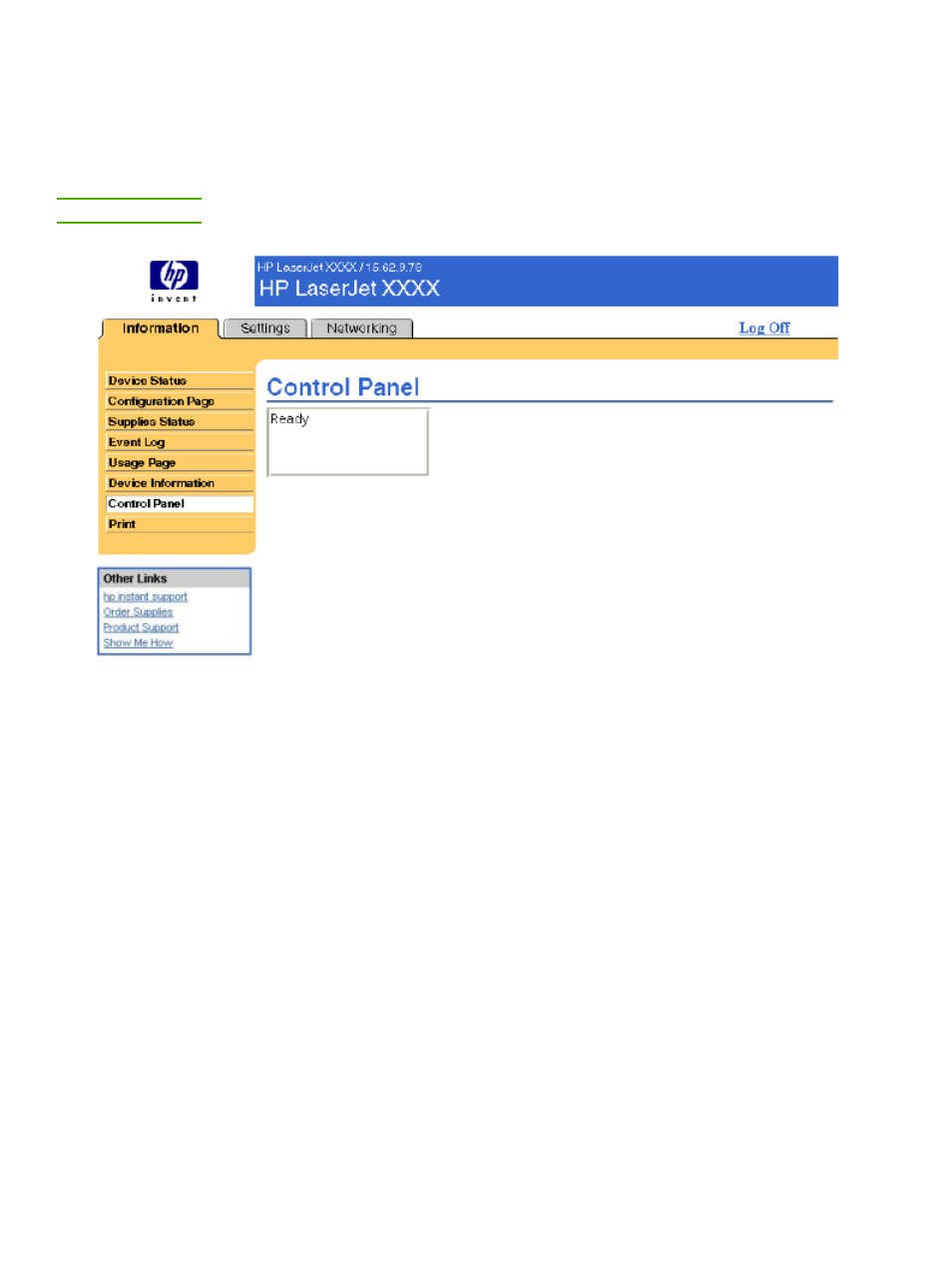 Control panel | HP LaserJet 5200 User Manual | Page 22 / 58
