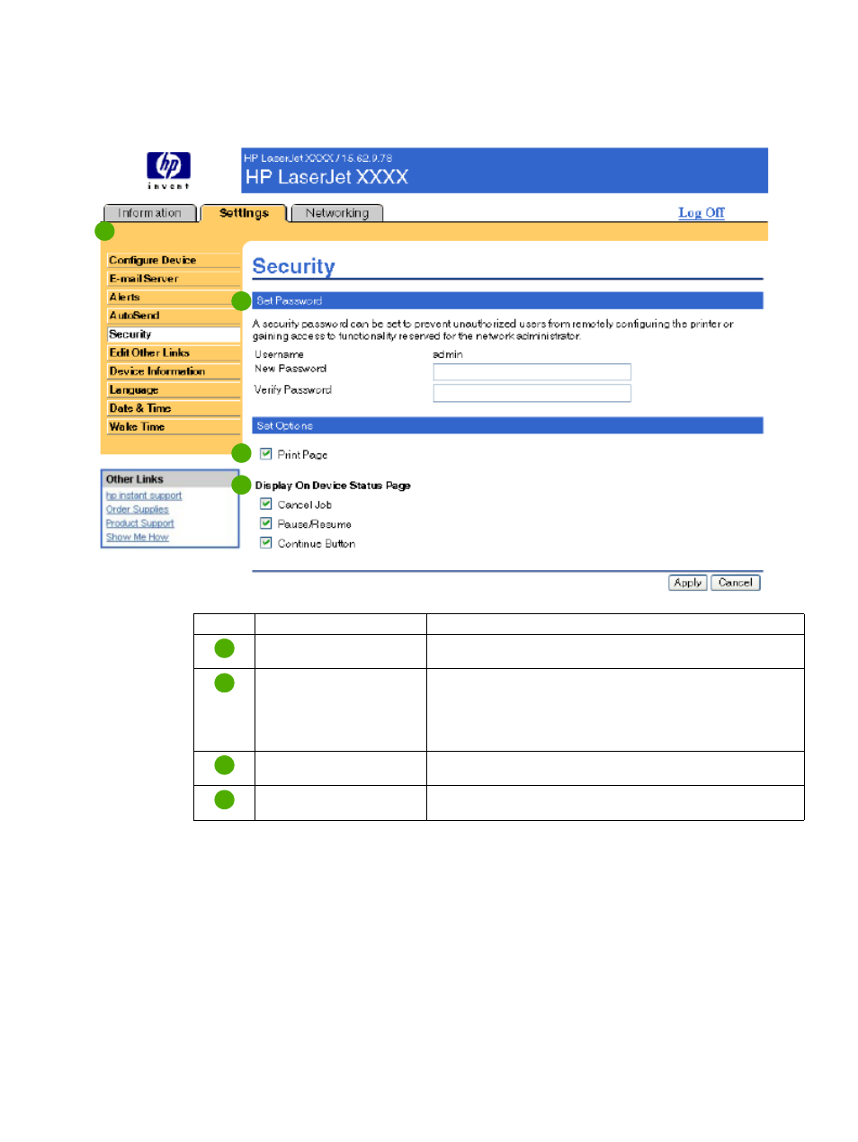 Security | HP LaserJet 5200 User Manual | Page 39 / 58