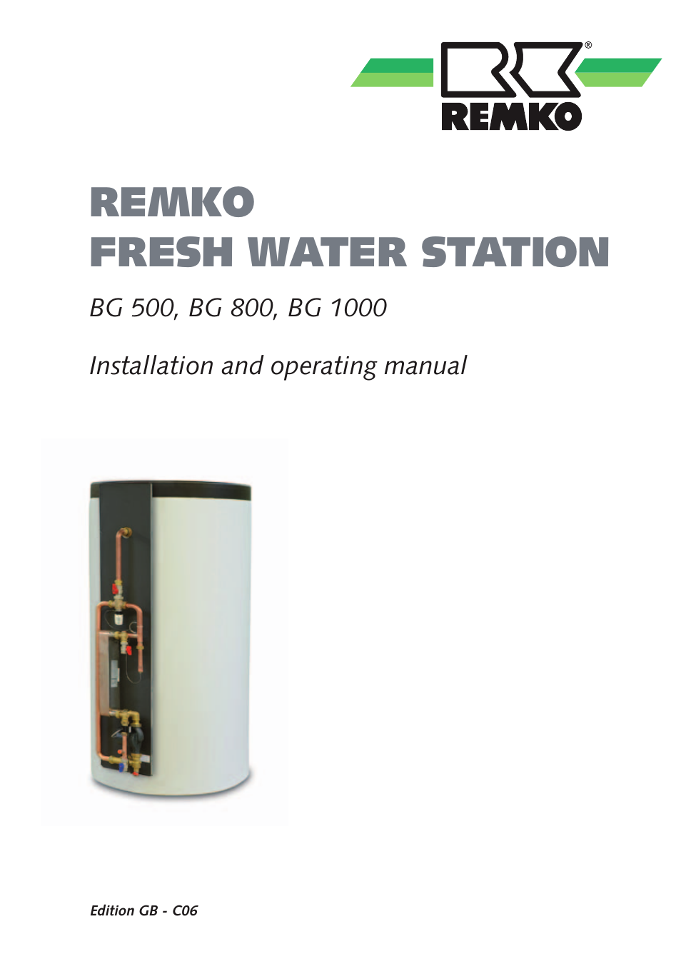 REMKO Fresh Water Station User Manual | 16 pages