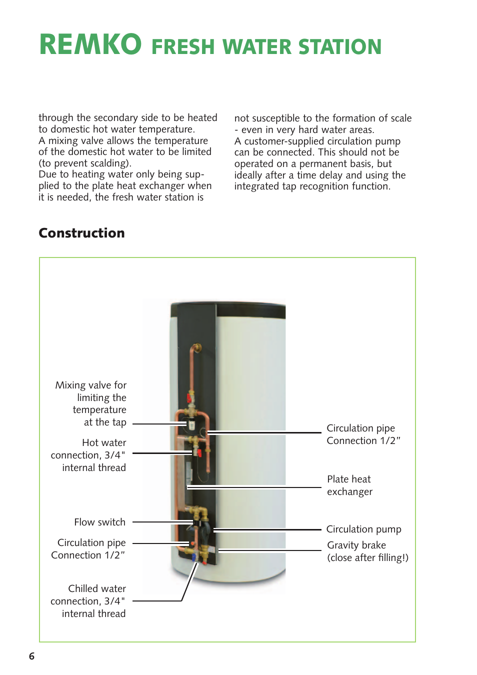 Remko, Fresh water station, Construction | REMKO Fresh Water Station User Manual | Page 6 / 16