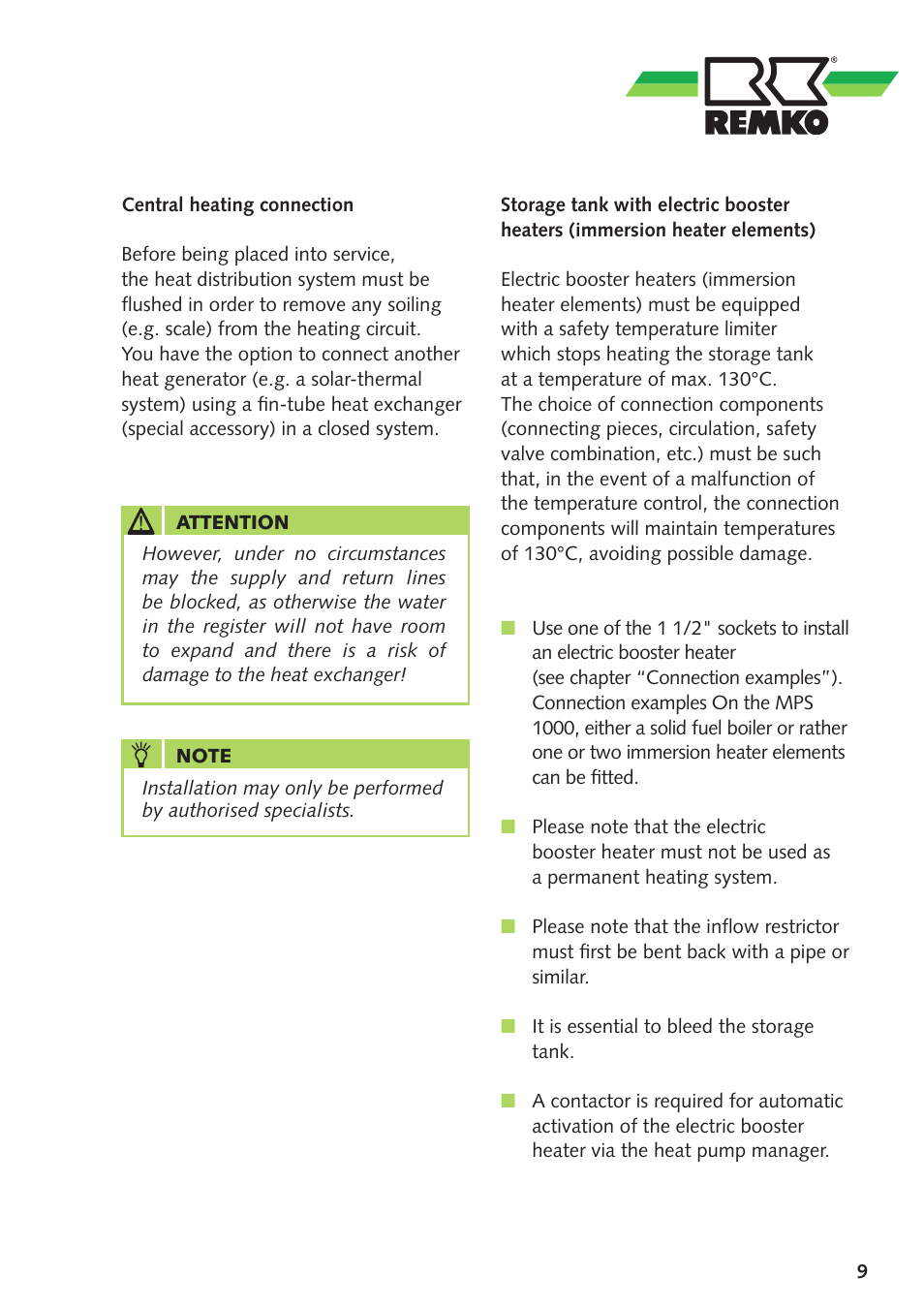 REMKO HPS500 User Manual | Page 9 / 20