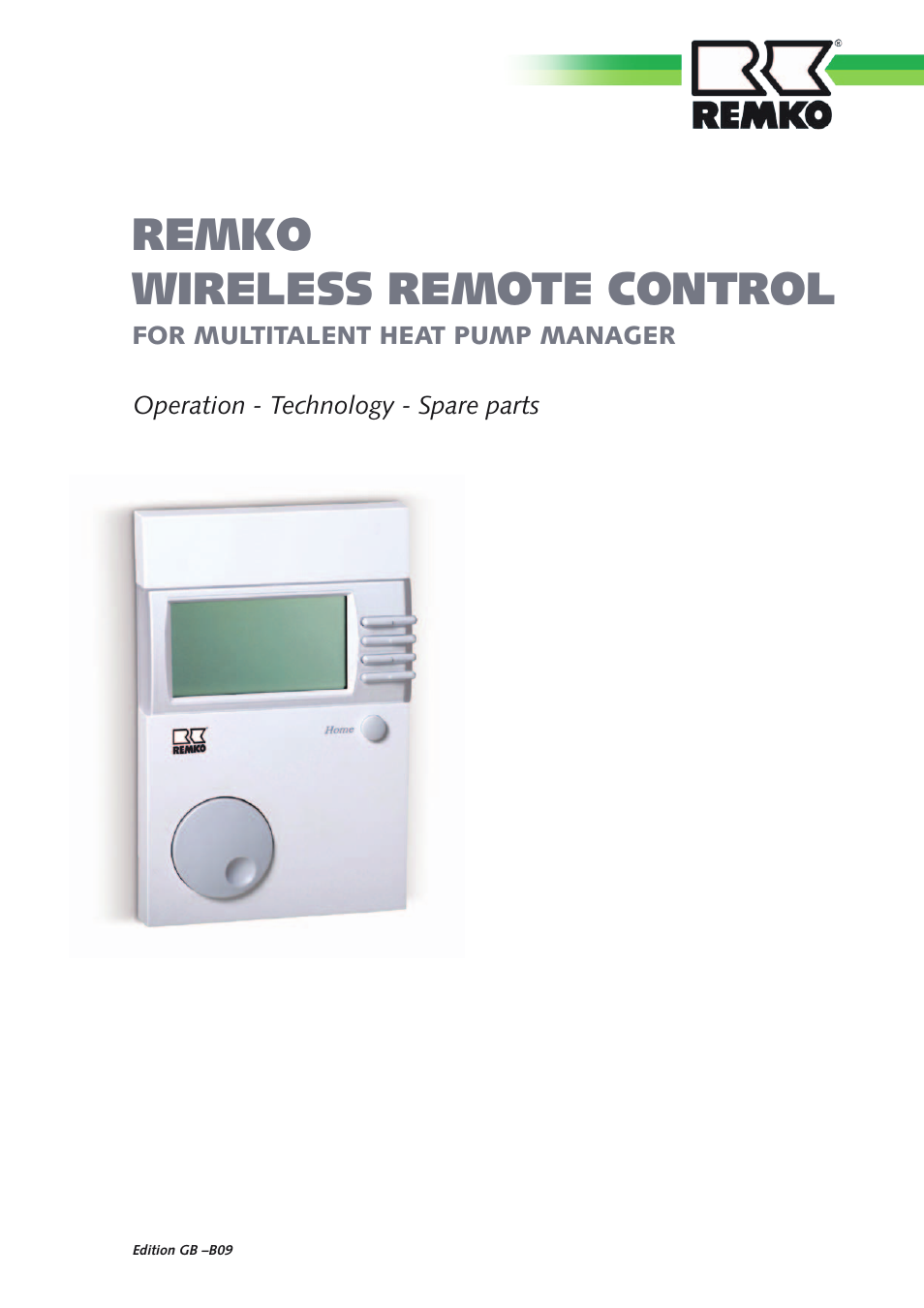 REMKO MHP-Manager Wireless Remote Control User Manual | 32 pages