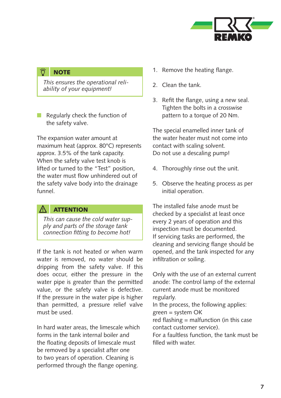 REMKO EWS300 User Manual | Page 7 / 20