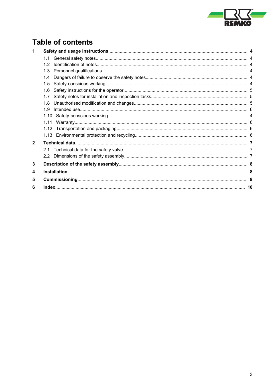 REMKO Safety assembly User Manual | Page 3 / 12