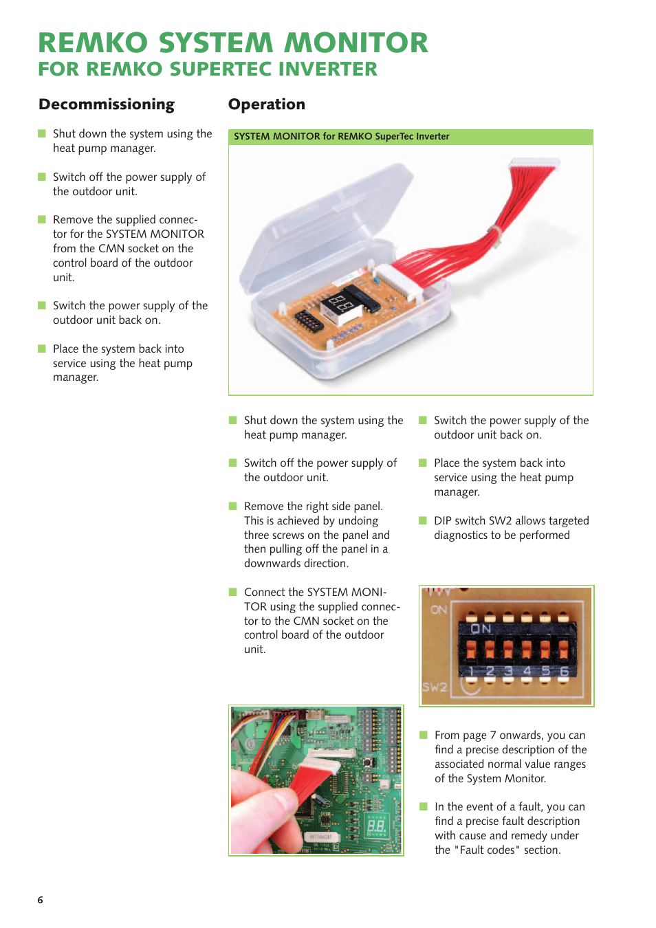 Remko system monitor, For remko supertec inverter, Decommissioning operation | REMKO SuperTec-Monitor User Manual | Page 6 / 32