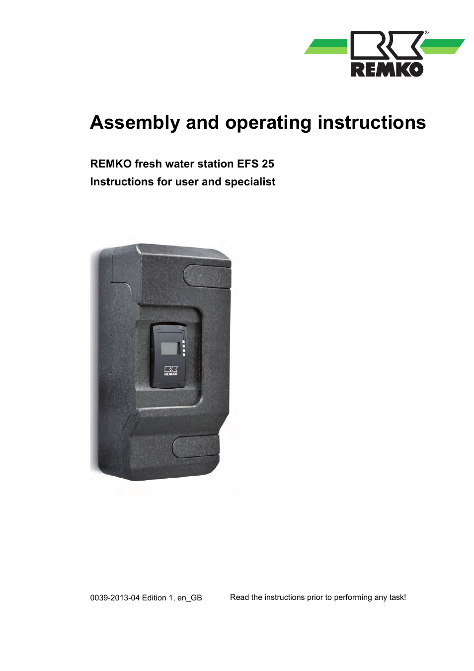 REMKO EFS 25 User Manual | 24 pages