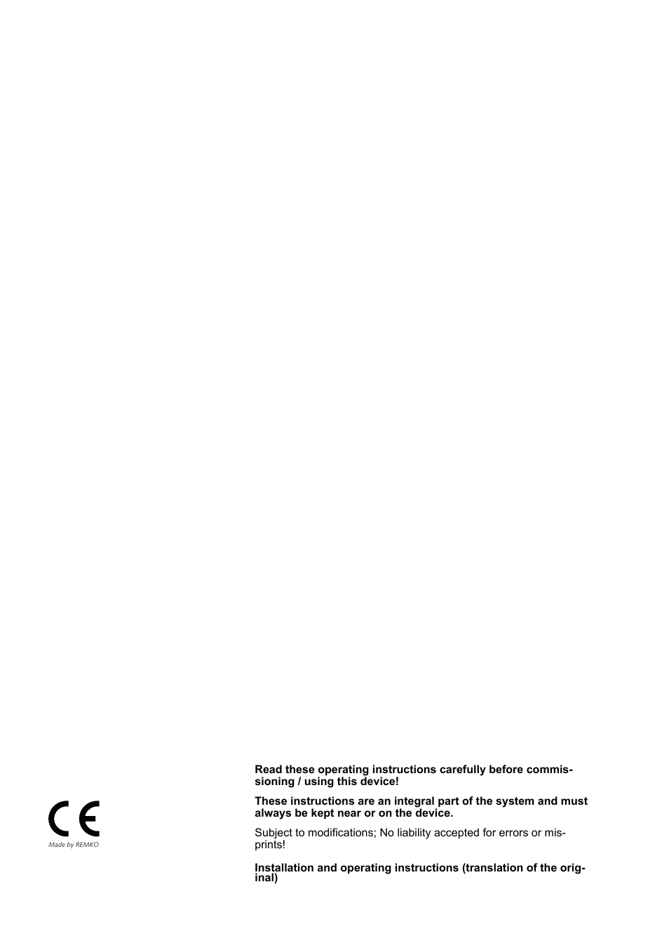REMKO EFS 35 User Manual | Page 2 / 28