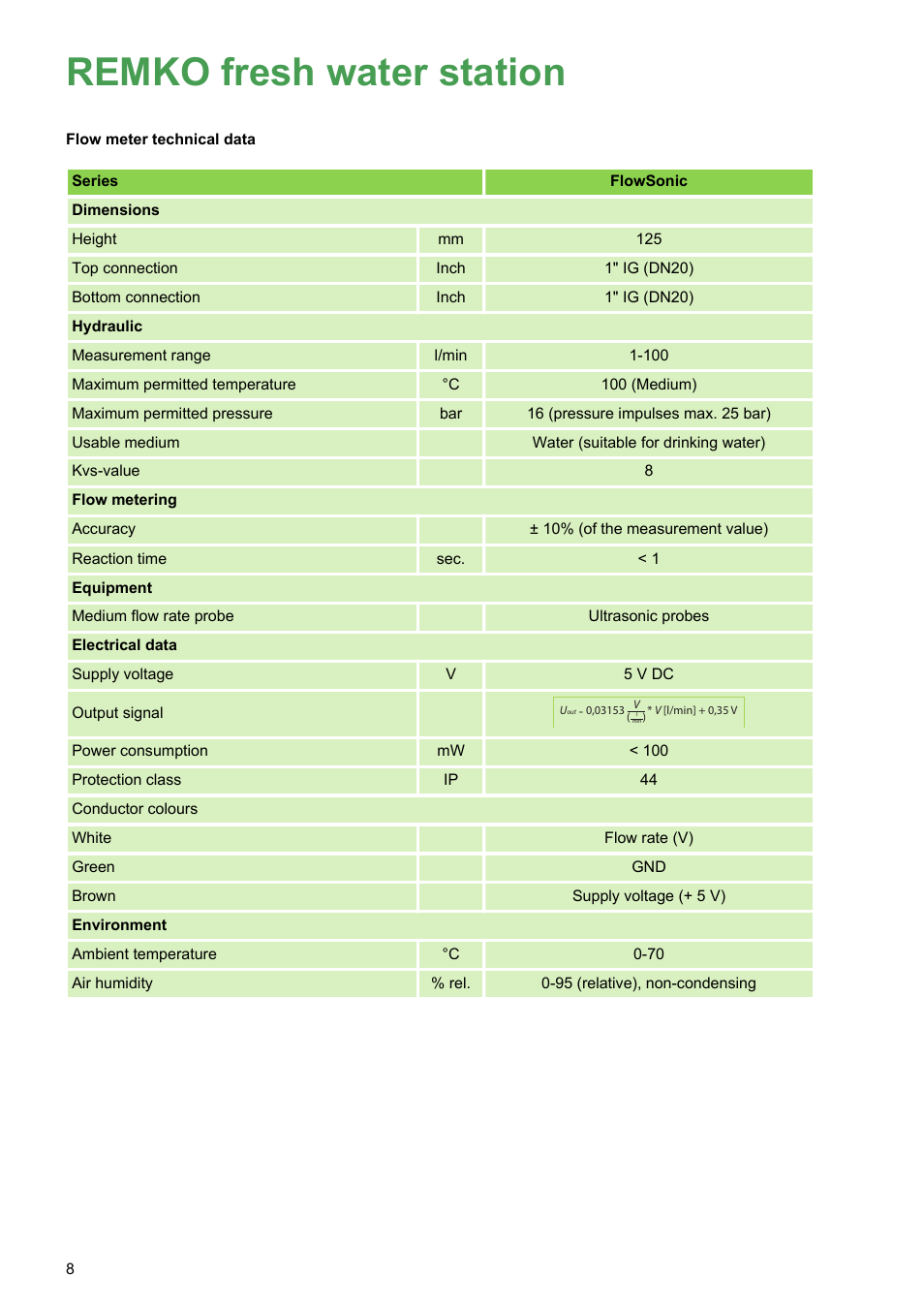 Remko fresh water station | REMKO EFS 35 User Manual | Page 8 / 28