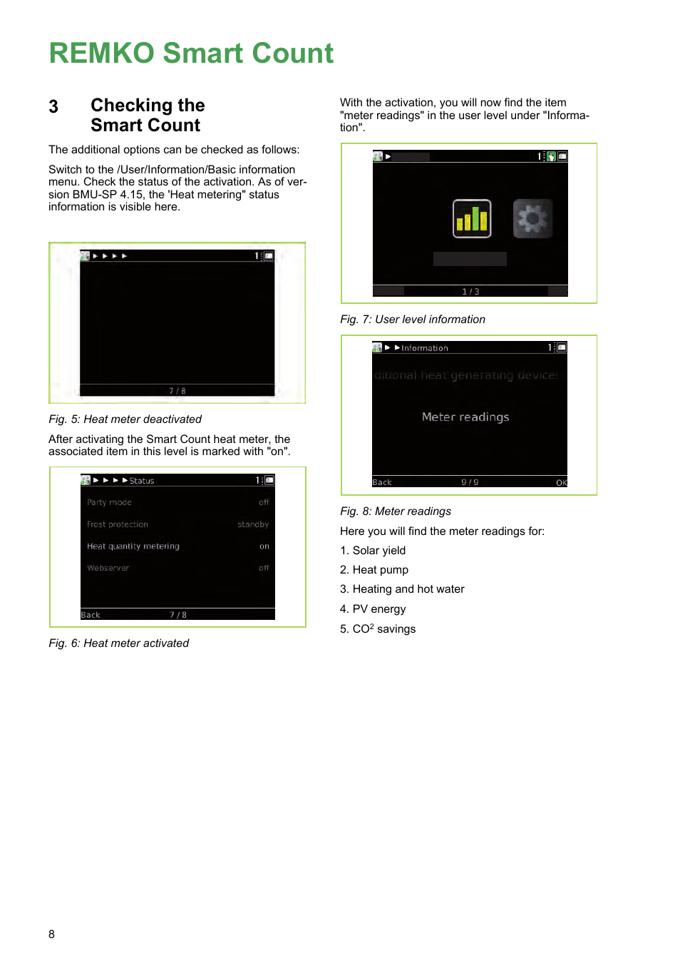 3 checking the smart count, Checking the smart count, Remko smart count | REMKO Smart Count Activation User Manual | Page 8 / 12