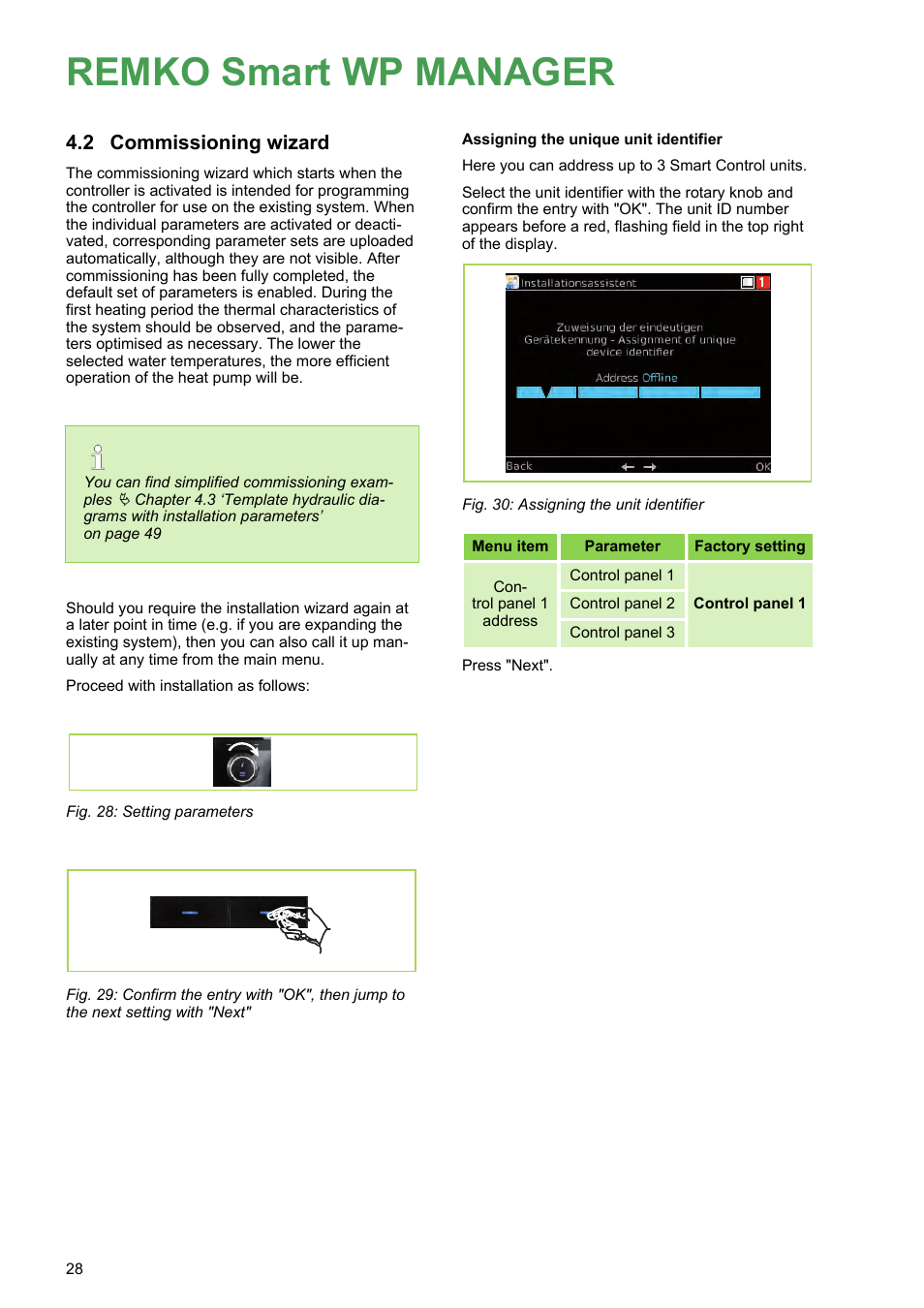 2 commissioning wizard, Remko smart wp manager, Commissioning wizard | REMKO WPM-Smart-Control-Manual for specialists-WKF-120 User Manual | Page 28 / 100