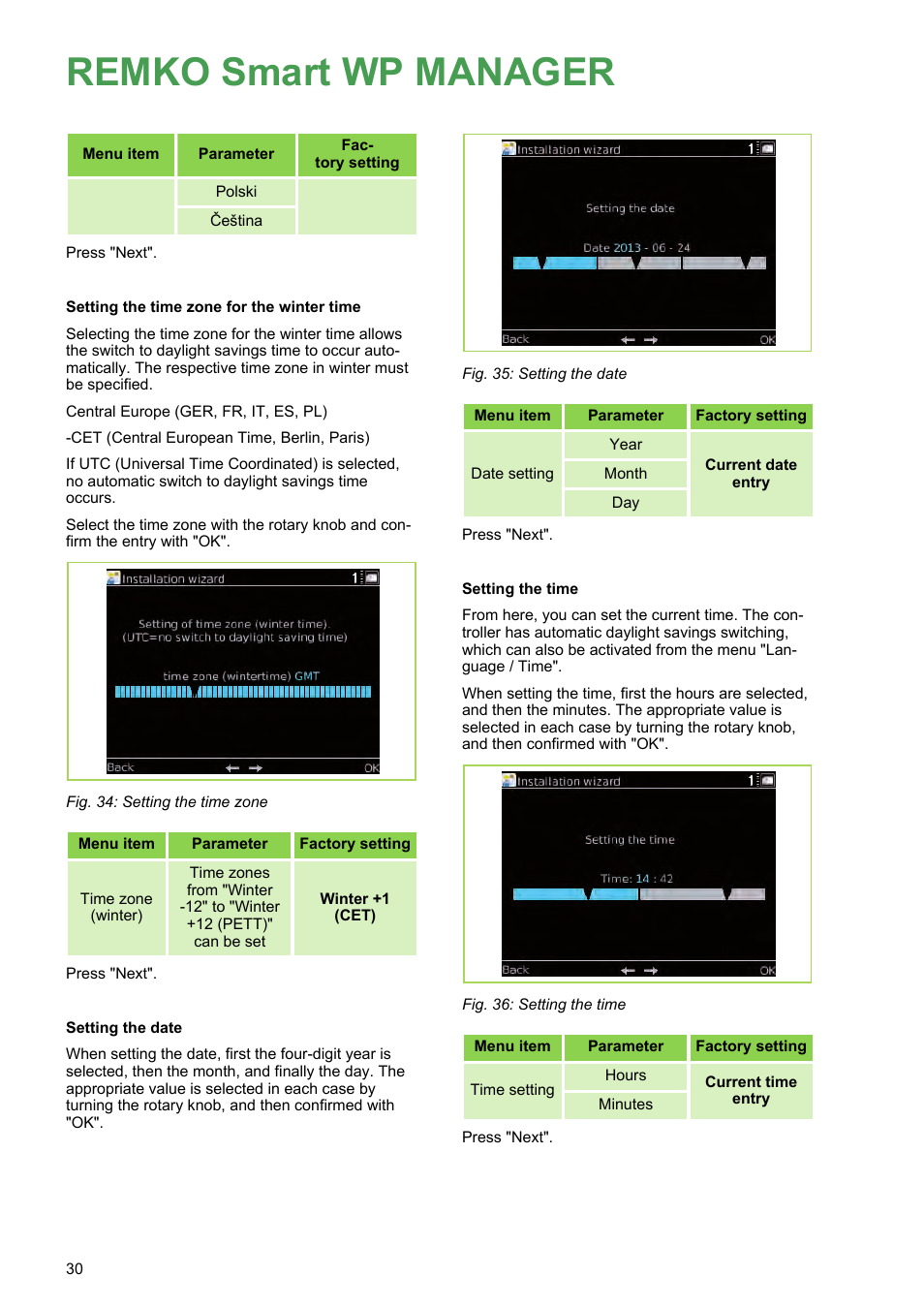 Remko smart wp manager | REMKO WPM-Smart-Control-Manual for specialists-WKF-120 User Manual | Page 30 / 100