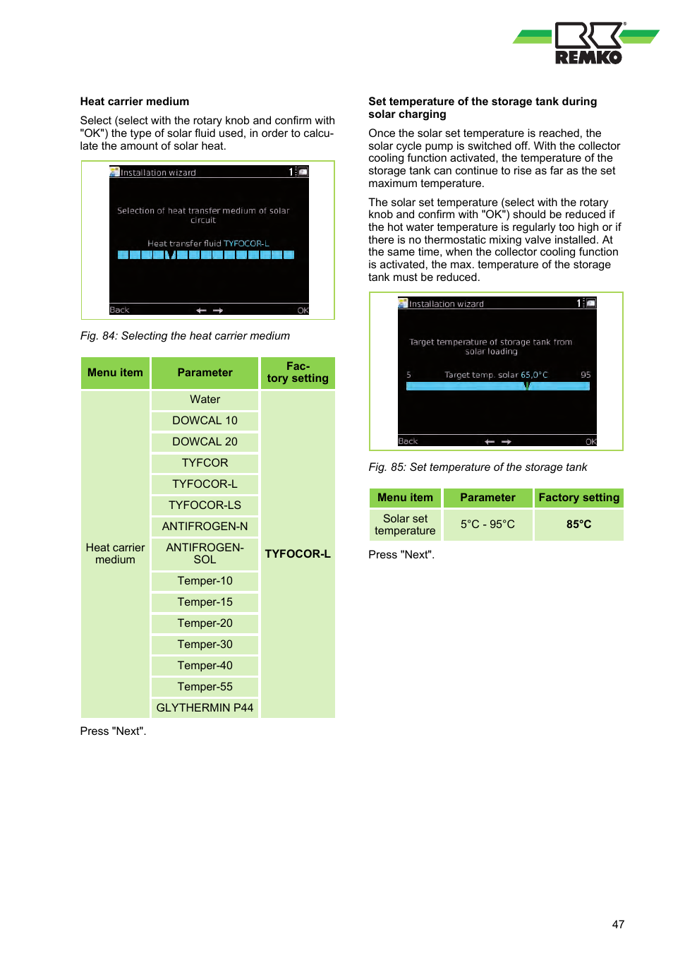 REMKO WPM-Smart-Control-Manual for specialists-WKF-120 User Manual | Page 47 / 100