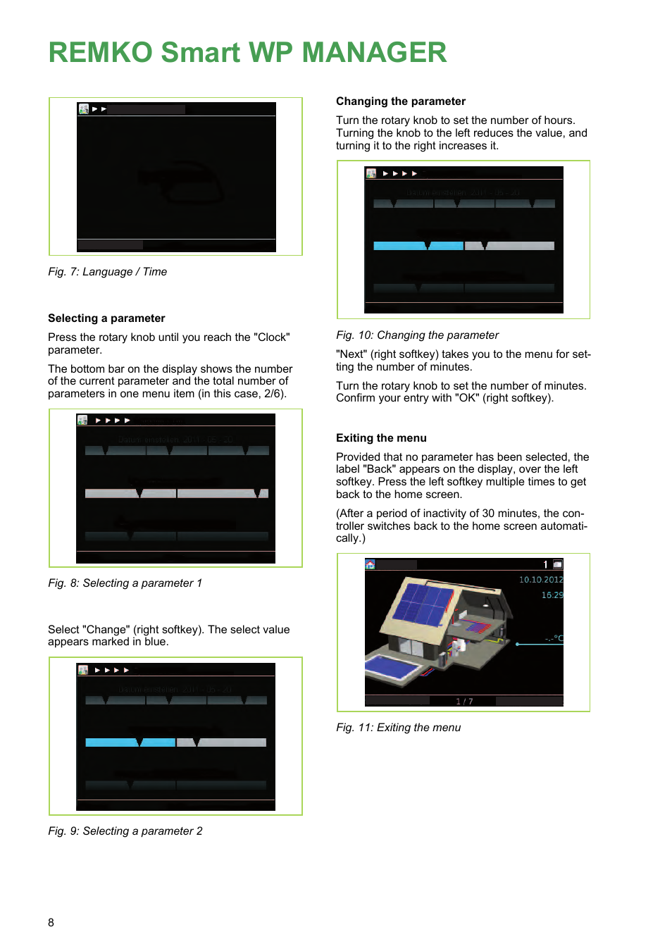 Remko smart wp manager, Language / time | REMKO WPM-Smart-Control-Manual for specialists-WKF-120 User Manual | Page 8 / 100