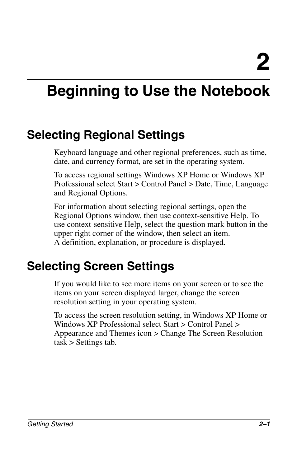 Selecting regional settings, Selecting screen settings | Compaq 272637-001 User Manual | Page 17 / 56