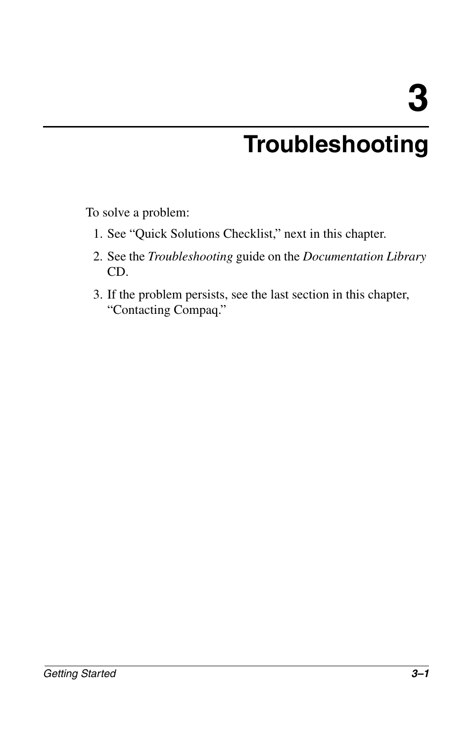 Troubleshooting | Compaq 272637-001 User Manual | Page 25 / 56