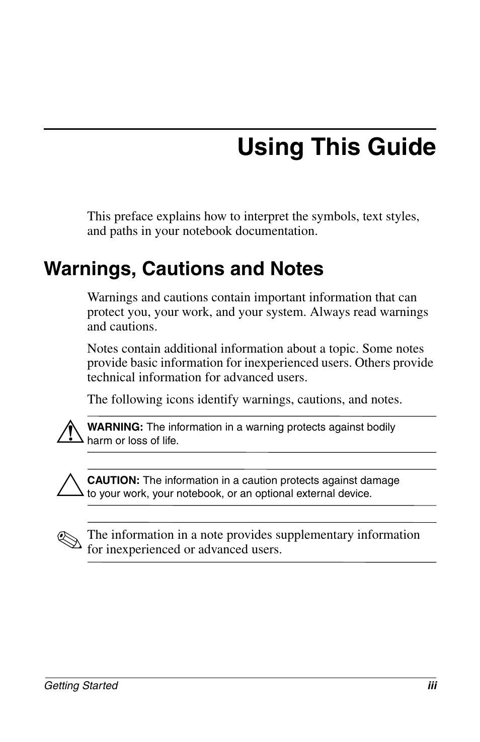 Using this guide | Compaq 272637-001 User Manual | Page 3 / 56