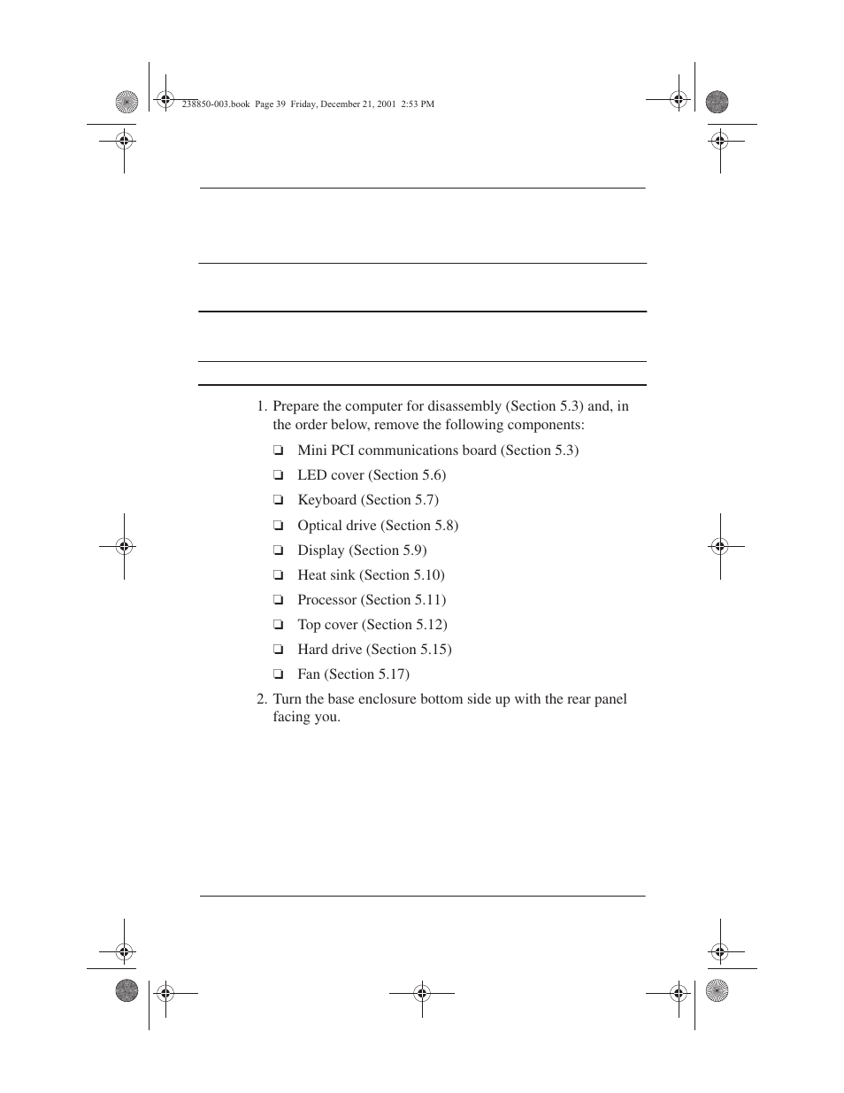 18 system board, 18 system board –39 | Compaq 110 User Manual | Page 107 / 153