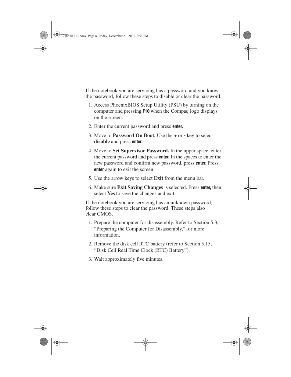 2 security, 2 security –8 | Compaq 110 User Manual | Page 13 / 153