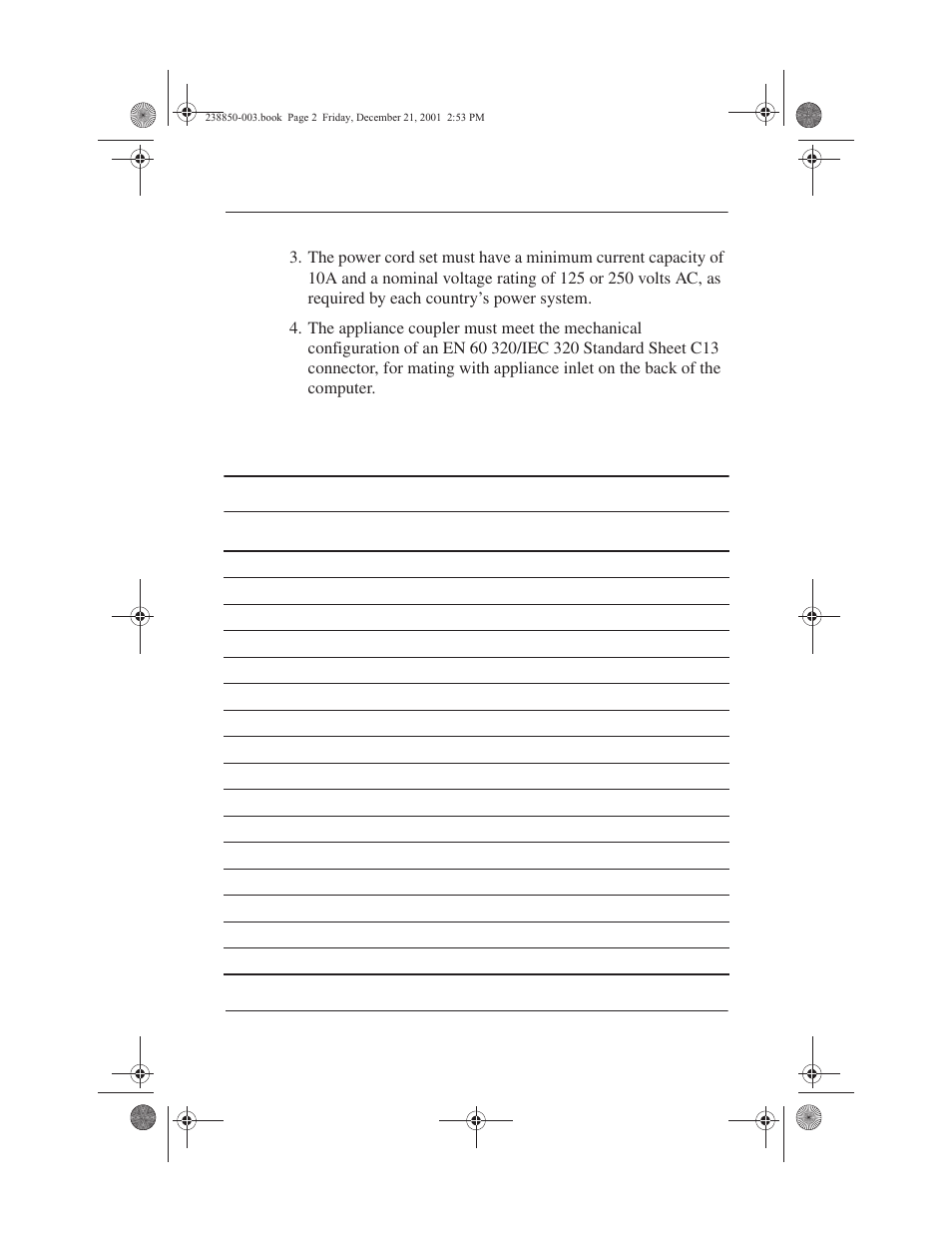 Country-specific requirements | Compaq 110 User Manual | Page 136 / 153