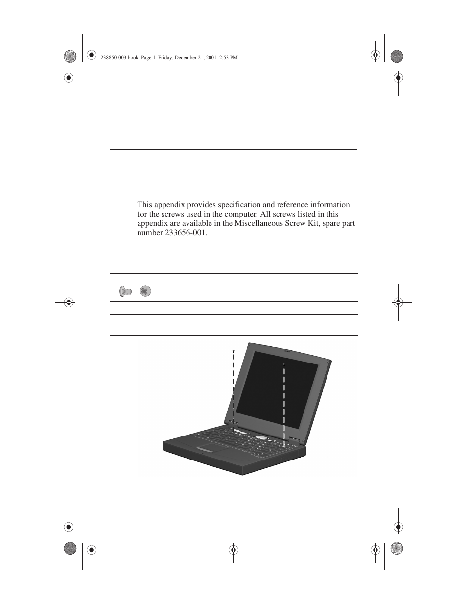 Screw listing, C screw listing | Compaq 110 User Manual | Page 138 / 153