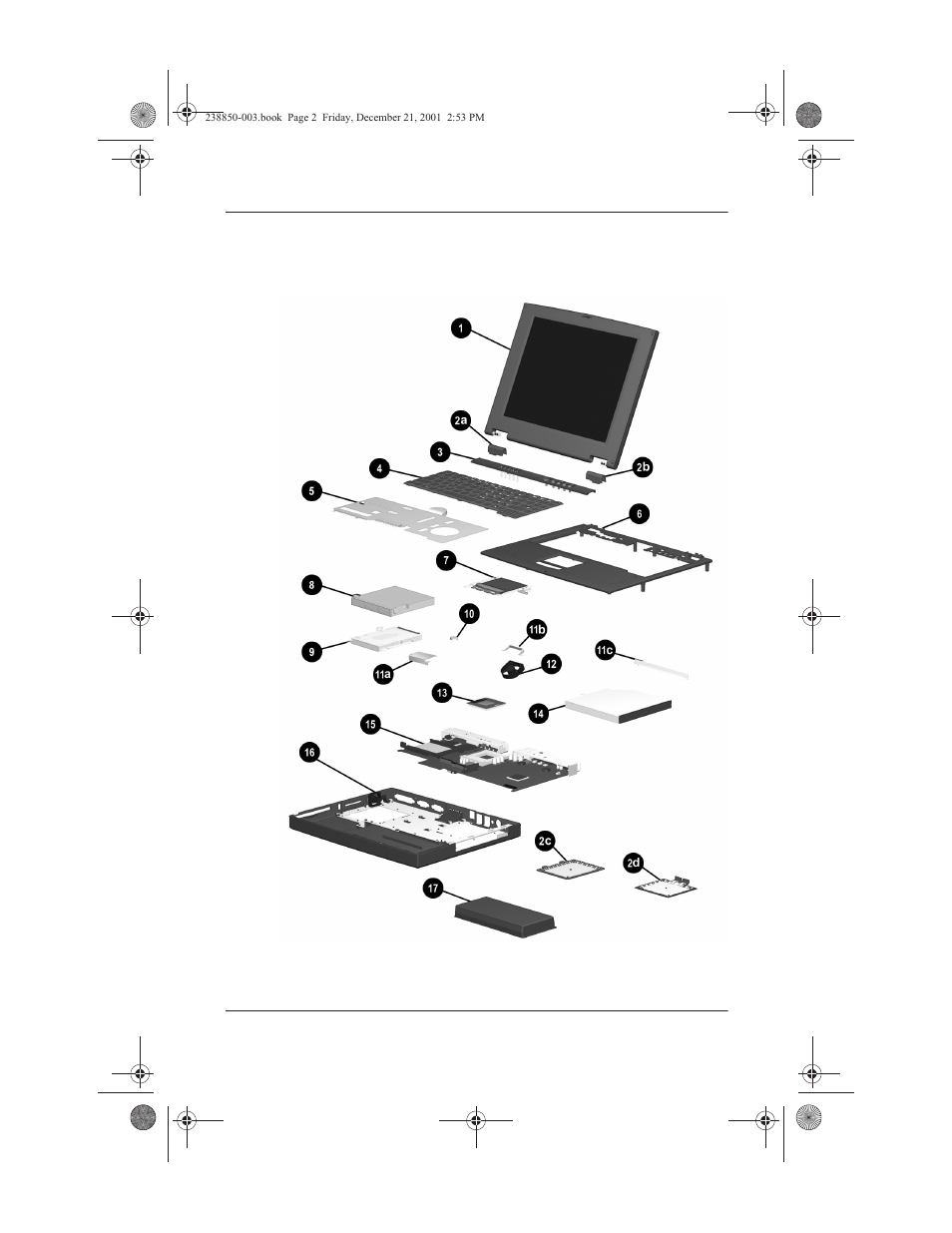 2 computer system major components, 2 computer system major components –2 | Compaq 110 User Manual | Page 50 / 153