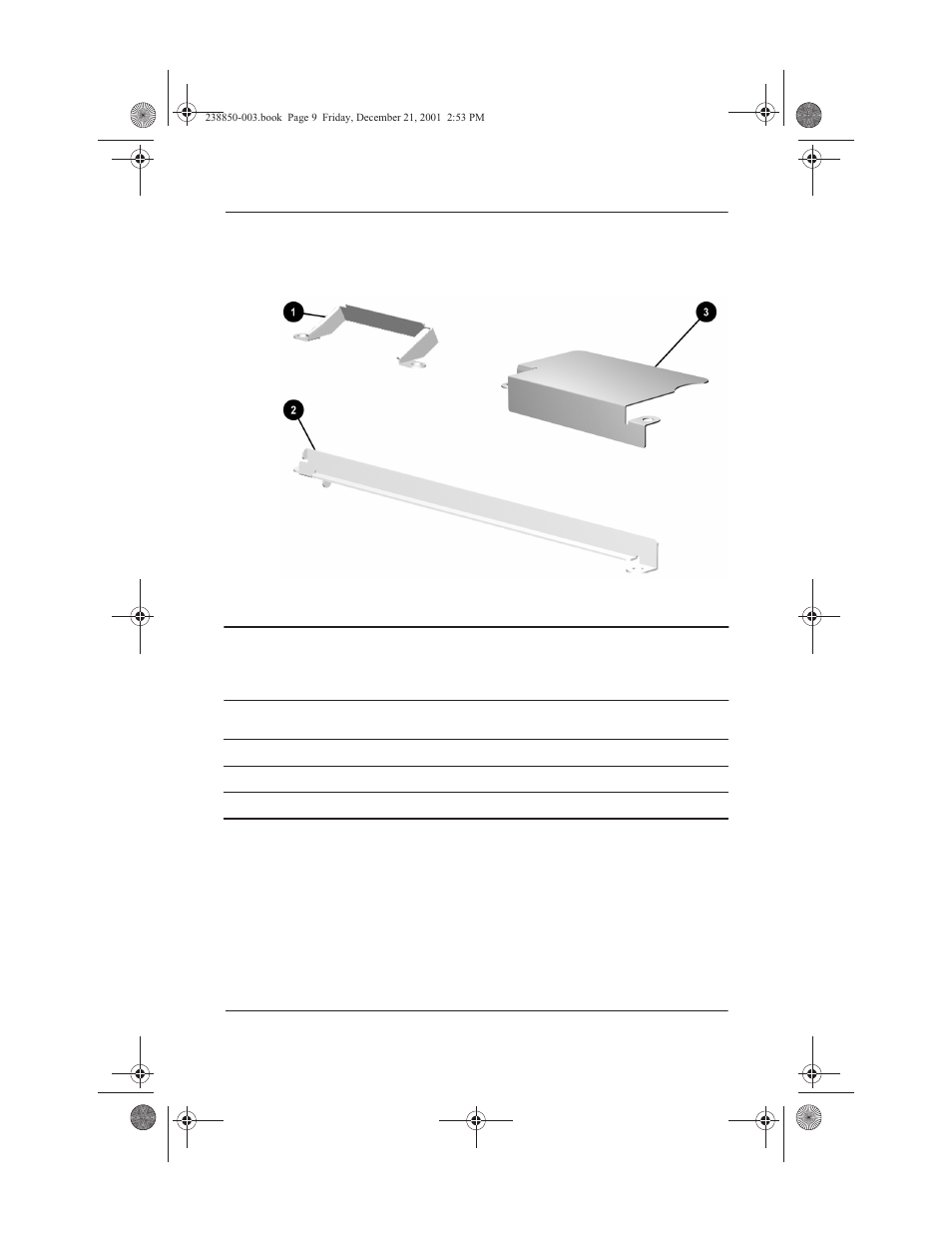 4 hardware kit components, 4 hardware kit components –9 | Compaq 110 User Manual | Page 57 / 153