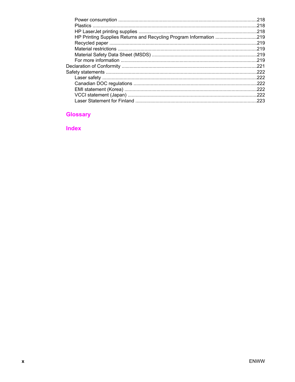 HP LaserJet 4610n User Manual | Page 12 / 246