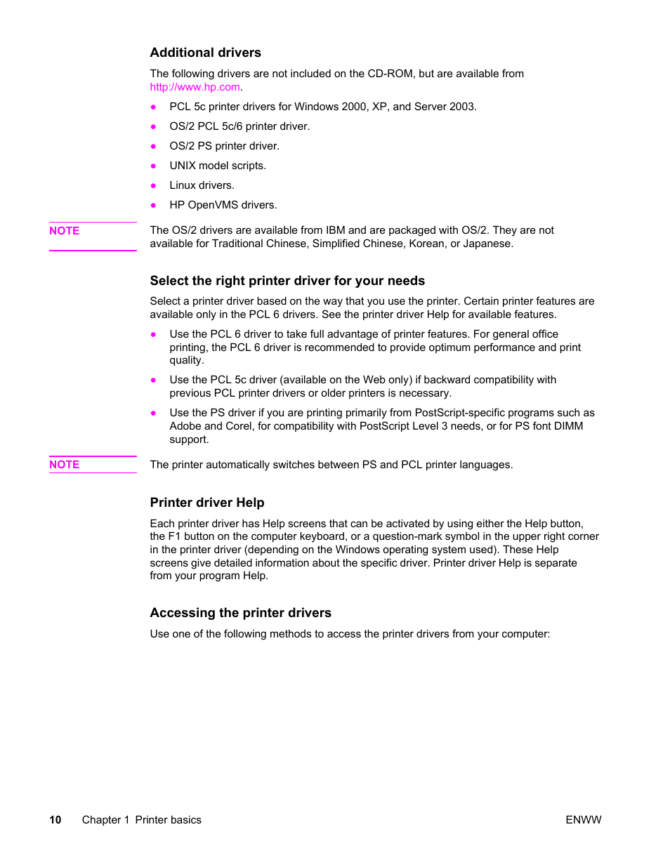 HP LaserJet 4610n User Manual | Page 22 / 246