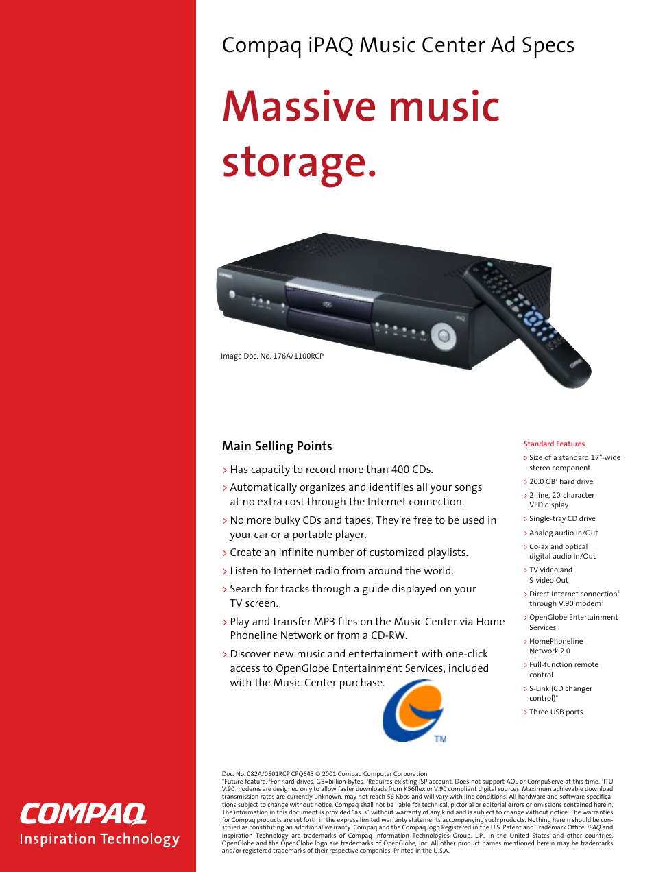 Compaq Home Theater Server User Manual | 2 pages