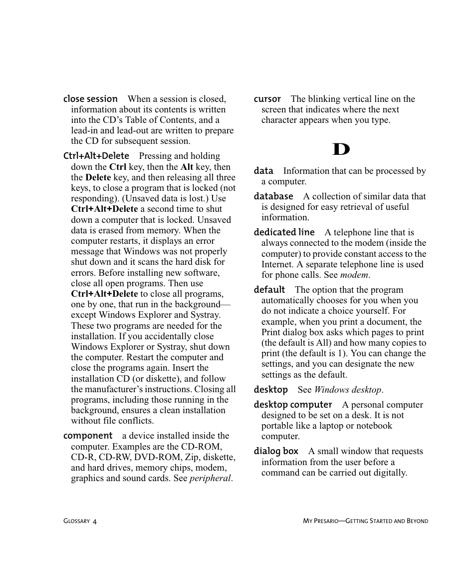 Compaq Presario Internet PC User Manual | Page 118 / 140