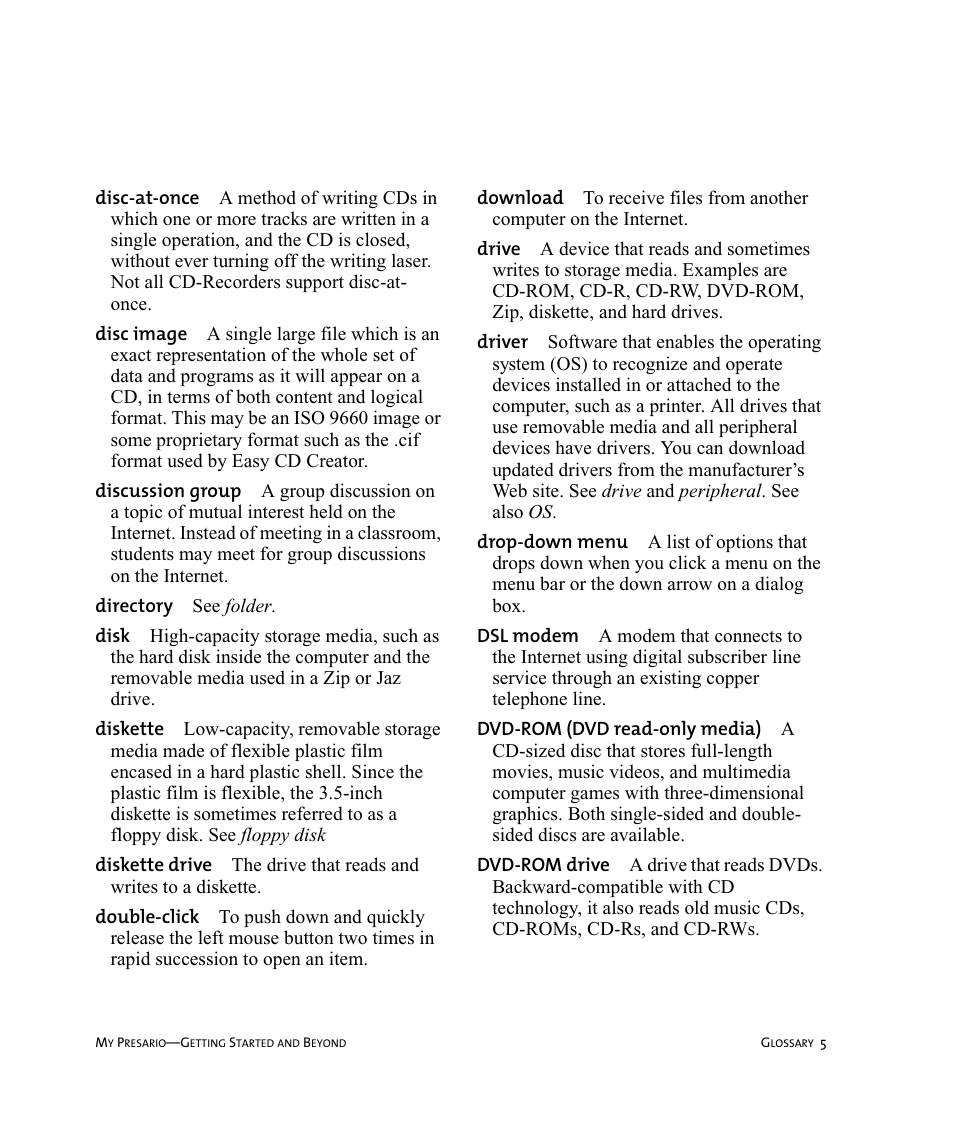 Compaq Presario Internet PC User Manual | Page 119 / 140