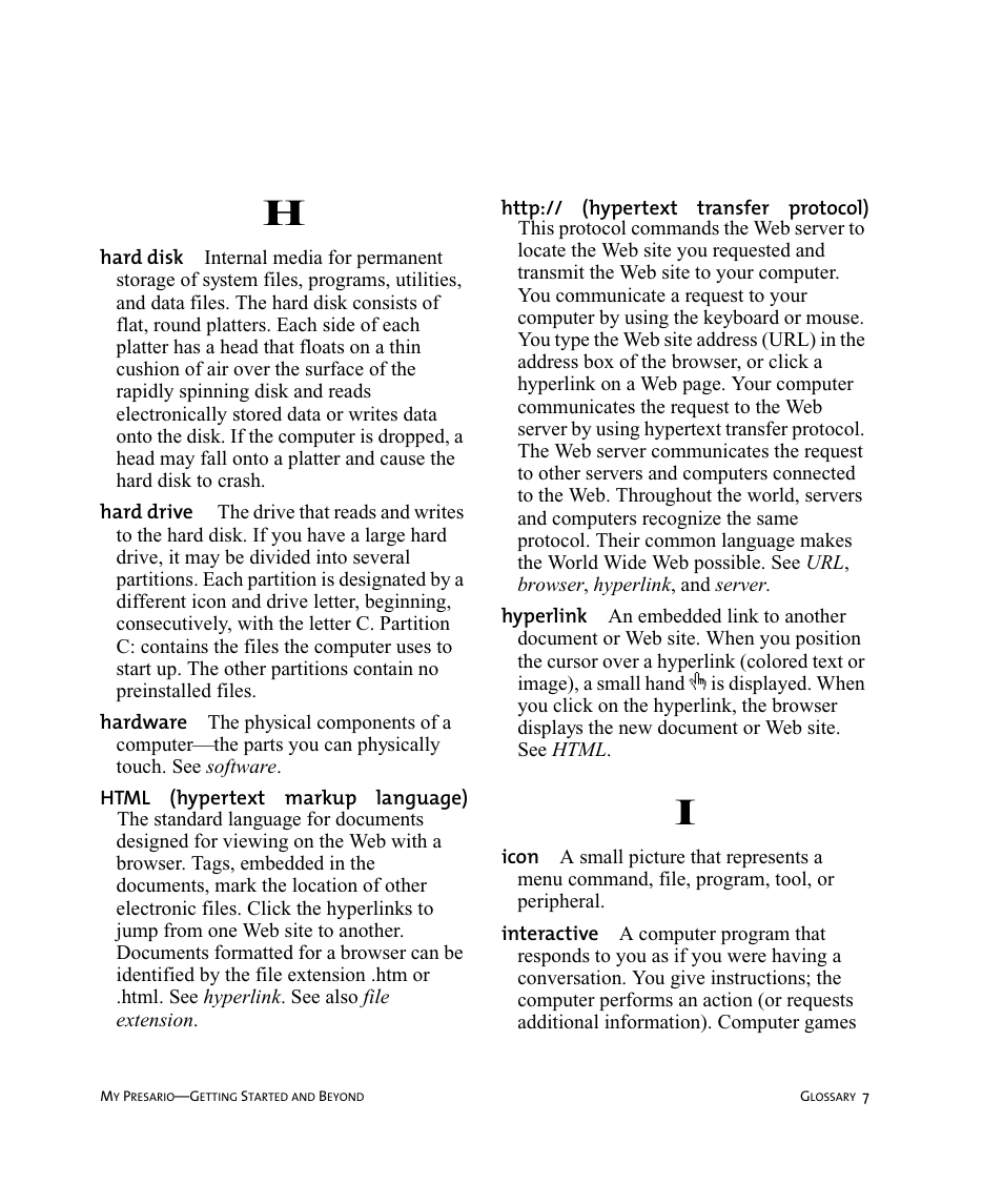 Compaq Presario Internet PC User Manual | Page 121 / 140