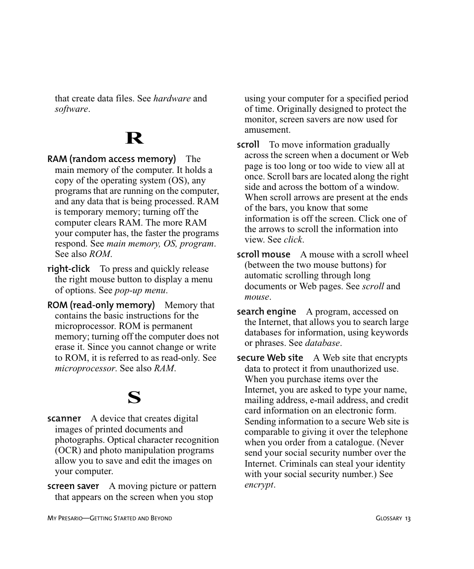 Compaq Presario Internet PC User Manual | Page 127 / 140