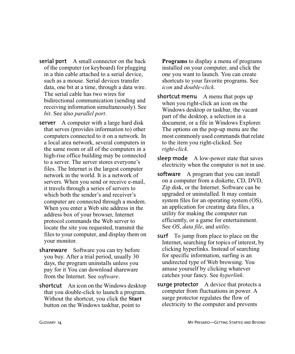 Compaq Presario Internet PC User Manual | Page 128 / 140